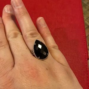 Effy black onyx ring size 7 sparkly!